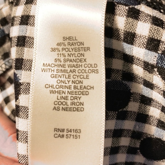 Eliza J Ruffle Sleeve Gingham Dot Shift Dress Size 4 - Picture 6 of 9